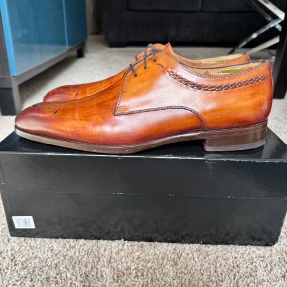 MAGNANNI  “CORDERO” MEDALLION-TOE OXFORD LACE-UPS W/BRAIDED DETAIL main image 5